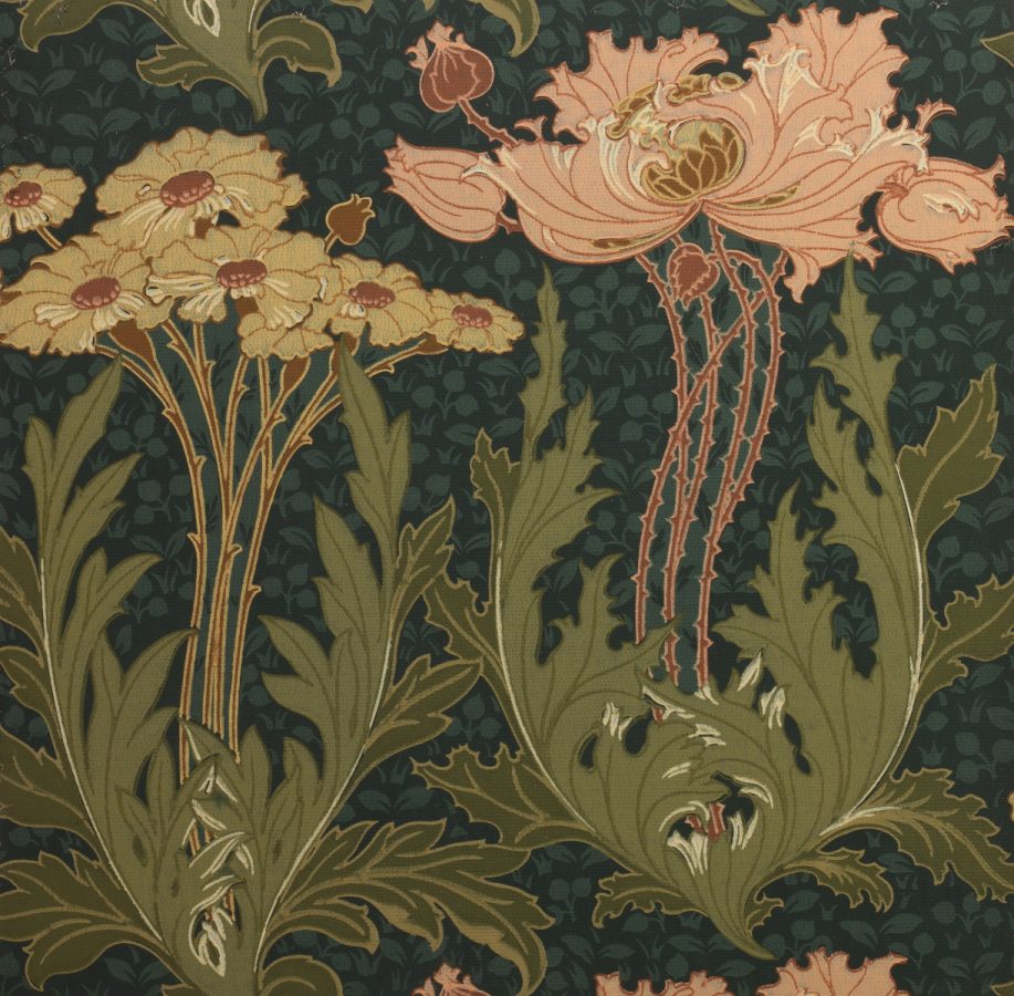 Wallpaper and Art Nouveau, creation, production 