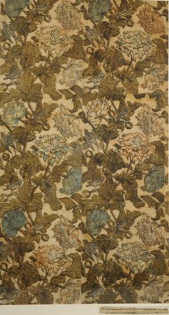 Papier de tapisserie Atelier Defourcoy, Paris, vers 1720 Planche et pinceautage Ancienne coll. Follot, Paris cliché©Musée du Papier peint, Rixheim, France